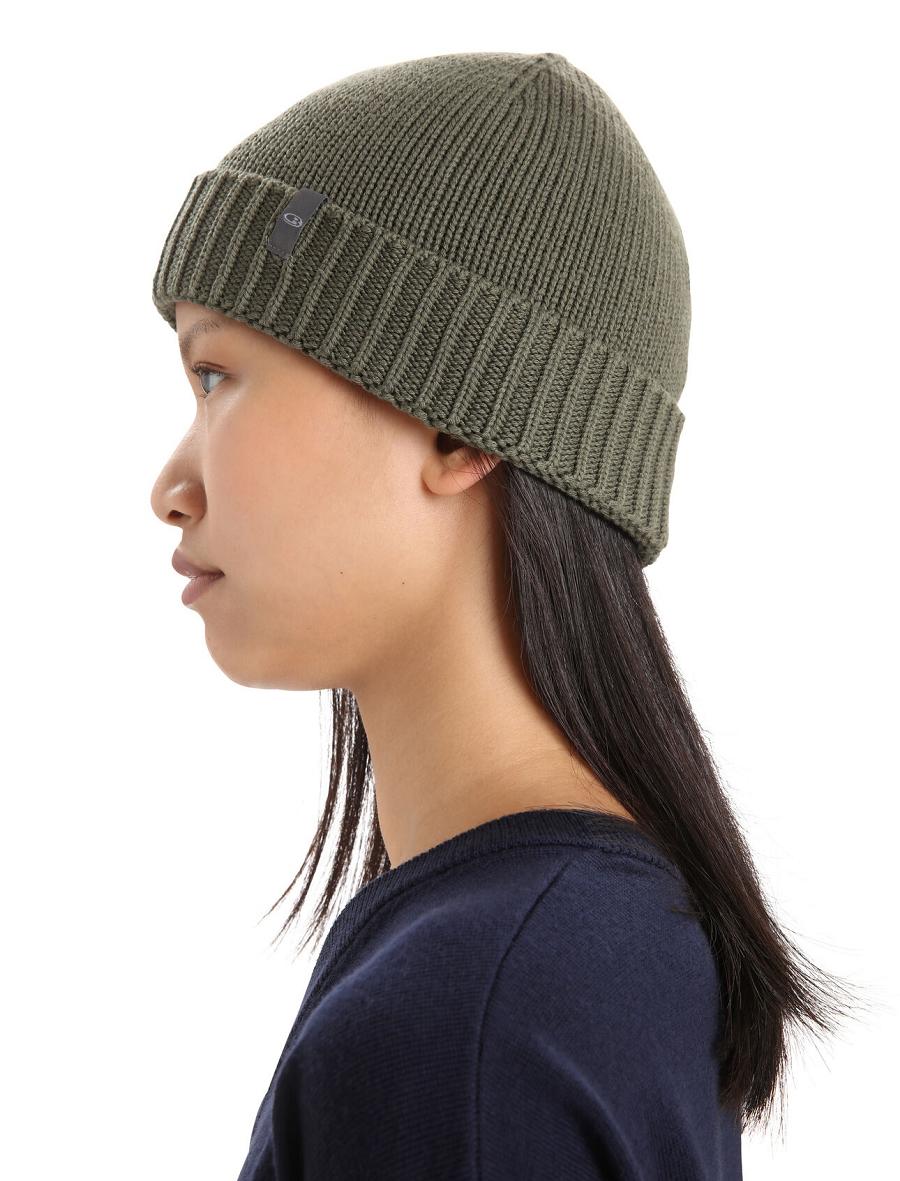 Men's Icebreaker Unisex Merino Vela Cuff Beanie Hats Loden | CA 1858OKIR